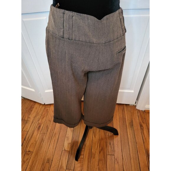 Vintage y2k Chocolate Brown Wide Leg Knickers M Low Rise 00s Steam Punk English - Picture 2 of 8